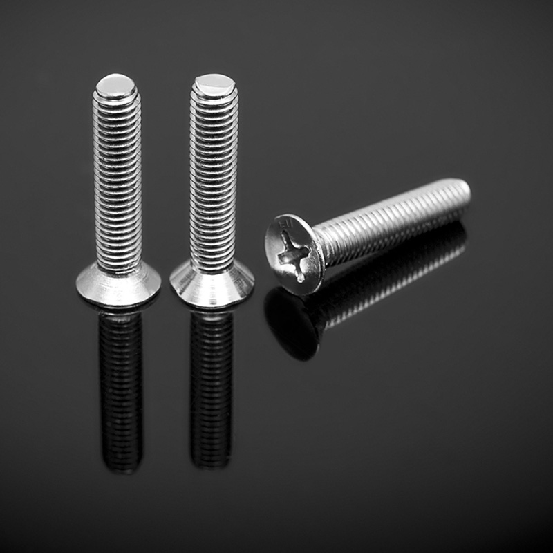 DIN965 90° forsenkede flate hodeskruer med type H kryssinnfelt